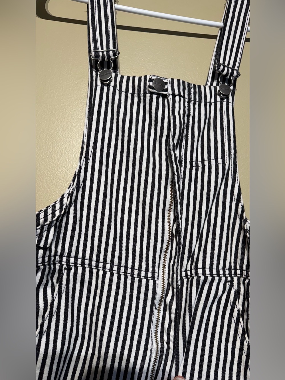 Afends. 100% Cotton Striped Straight Leg Dungarees - Picture 6 of 16